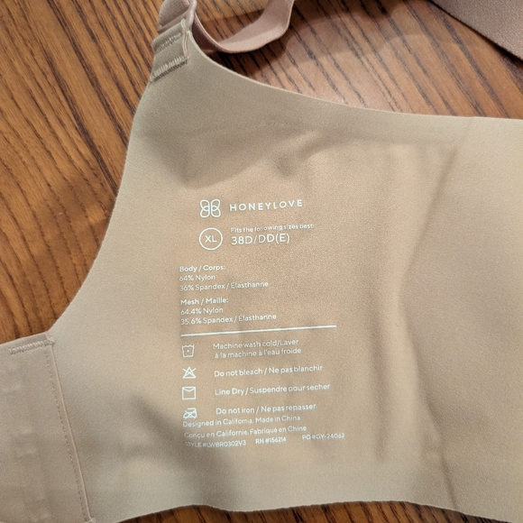 Honeylove Nude Bra - Size 38D/DD - Picture 4 of 9